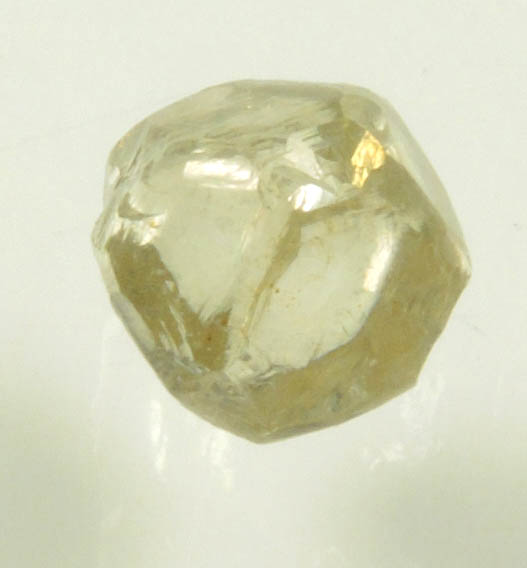 Diamond (1.61 carat cuttable yellow-green cubo-octahedral rough uncut diamond) from Jwaneng Mine, Naledi River Valley, Botswana