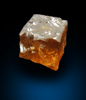 Diamond (1.05 carat fancy yellow-brown cubic crystal) from Zvishavane, Zimbabwe