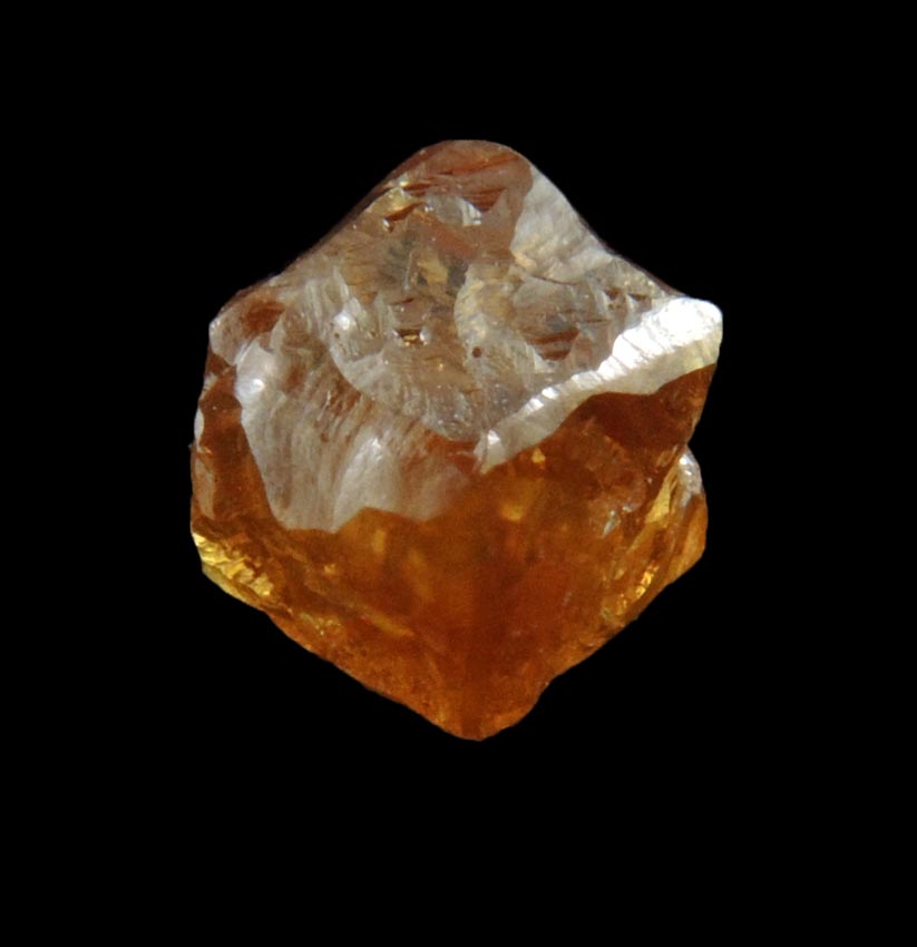 Diamond (1.05 carat fancy yellow-brown cubic crystal) from Zvishavane, Zimbabwe
