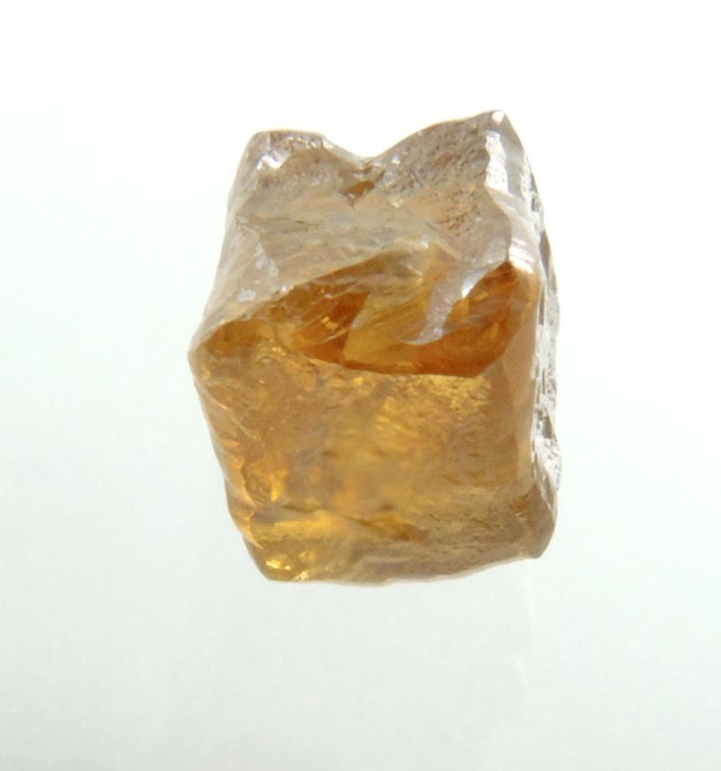 Diamond (1.05 carat fancy yellow-brown cubic crystal) from Zvishavane, Zimbabwe