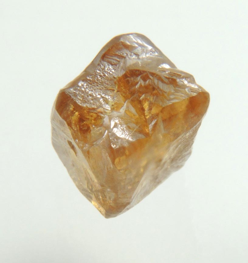 Diamond (1.05 carat fancy yellow-brown cubic crystal) from Zvishavane, Zimbabwe