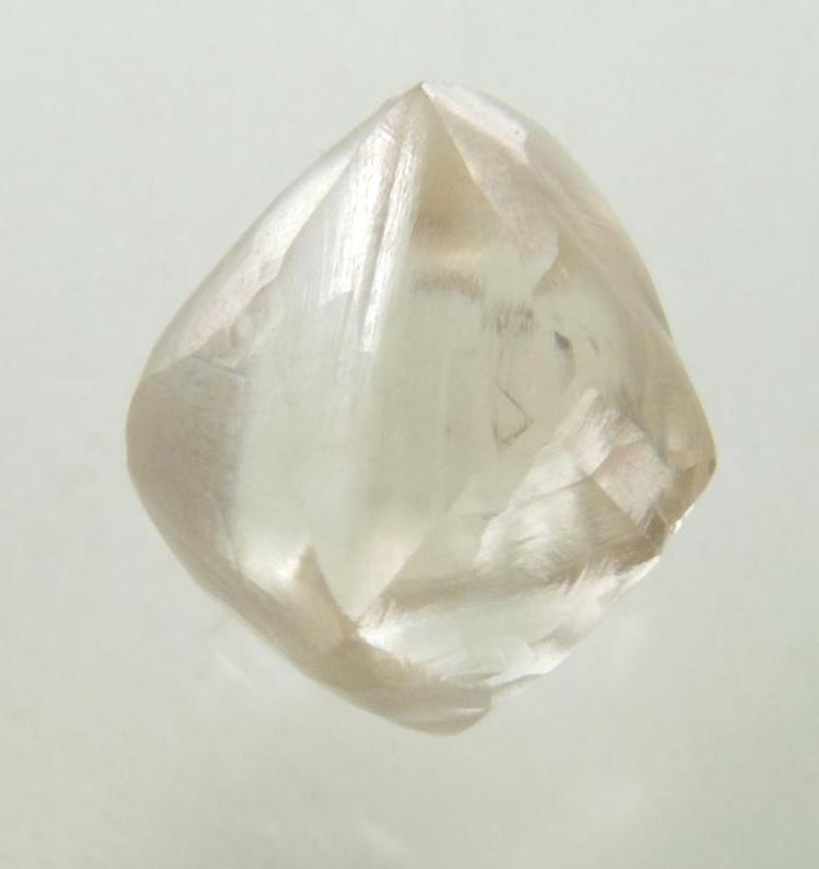 Diamond (1.76 carat brown octahedral uncut diamond) from Vaal River Mining District, Northern Cape Province, South Africa