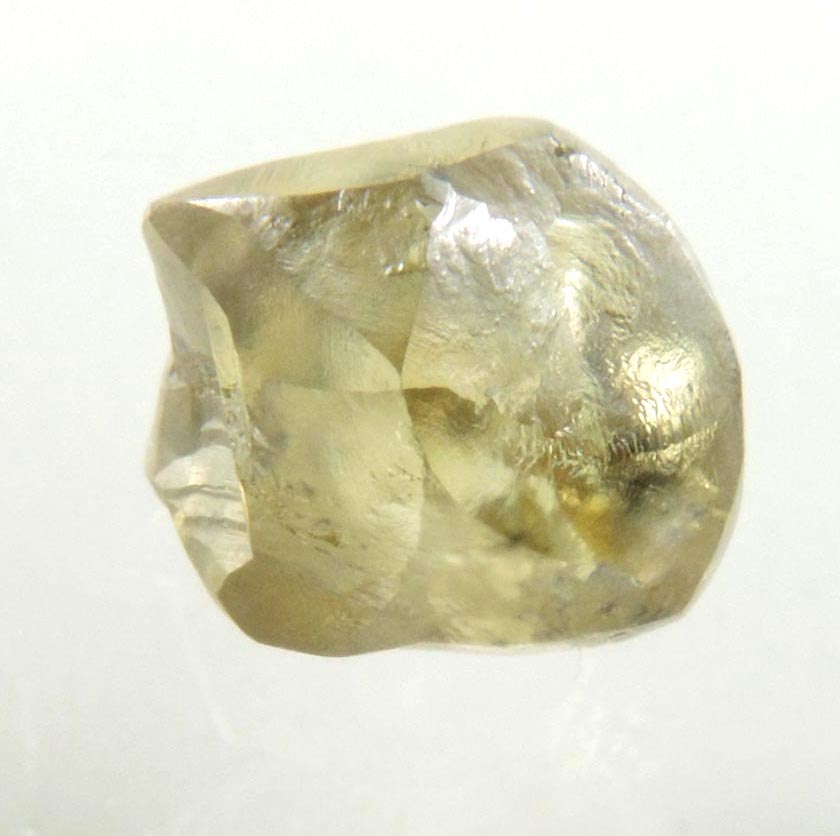 Diamond (1.71 carat fancy yellowish-green irregular rough diamond) from Almazy Anabara Mine, Sakha Republic, Siberia, Russia