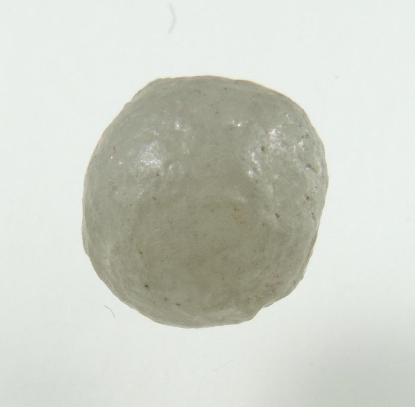 Diamond (2.79 carat gray spherical ballas crystal) from Paraguassu River District, Bahia, Brazil