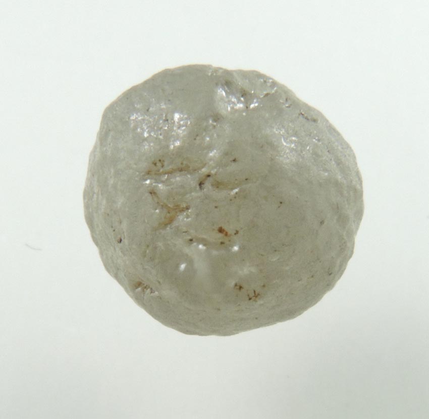 Diamond (2.79 carat gray spherical ballas crystal) from Paraguassu River District, Bahia, Brazil