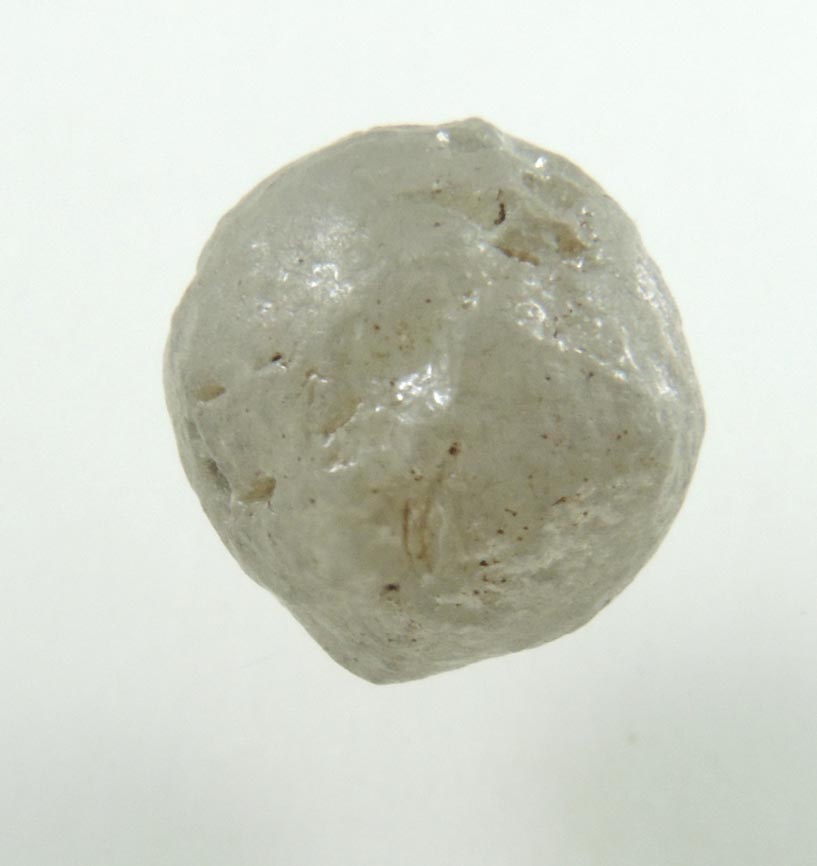 Diamond (2.79 carat gray spherical ballas crystal) from Paraguassu River District, Bahia, Brazil