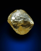 Diamond (0.72 carat cuttable fancy-yellow octahedral uncut diamond) from Northern Cape Province, South Africa