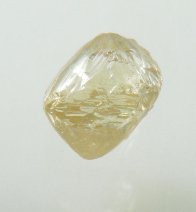 Diamond (0.72 carat cuttable fancy-yellow octahedral uncut diamond) from Northern Cape Province, South Africa