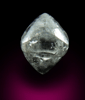 Diamond (2.38 carat dark-gray octahedral crystal) from Northern Cape Province, South Africa