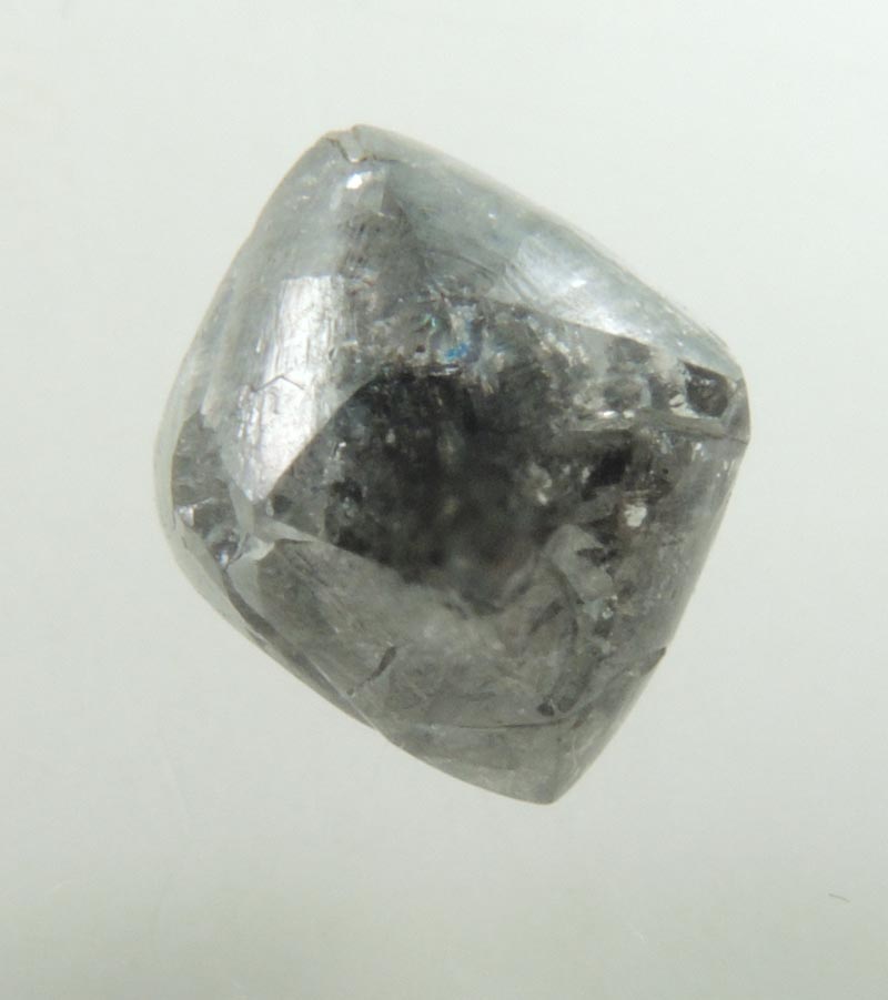 Diamond (2.38 carat dark-gray octahedral crystal) from Northern Cape Province, South Africa