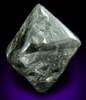 Diamond 26.52 carat gray octahedral crystal from Republic of Sakha, Siberia, Russia