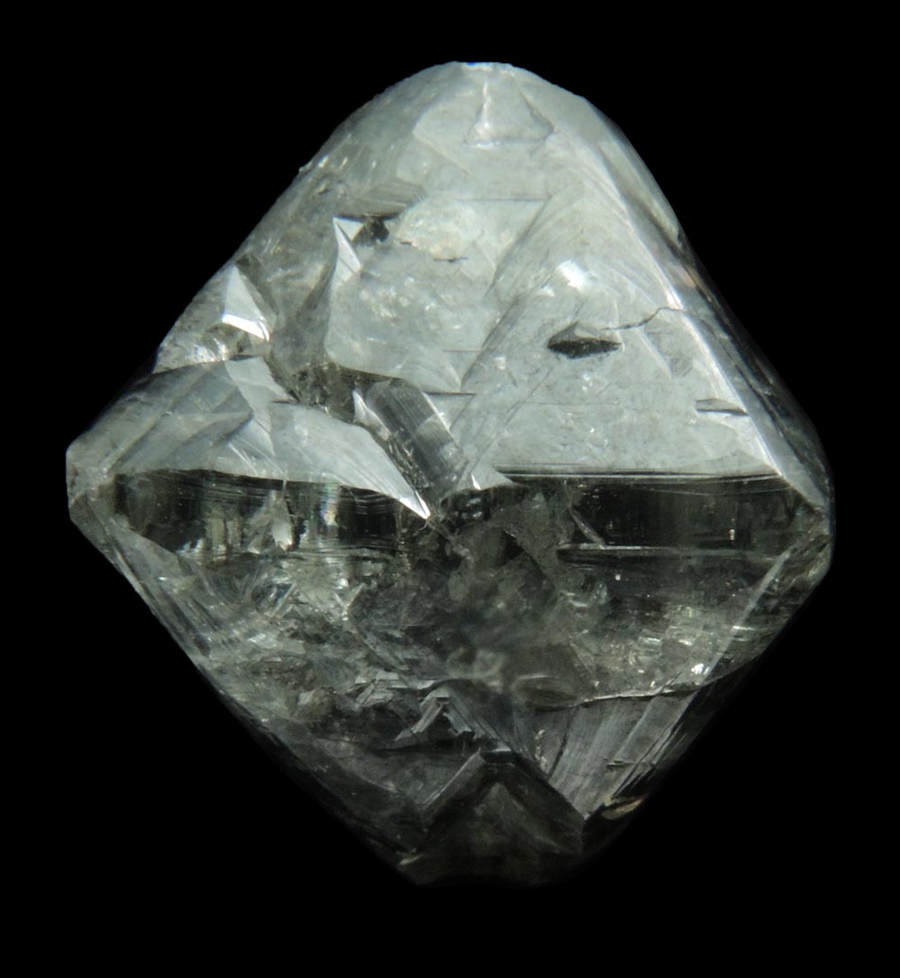 Diamond 26.52 carat gray octahedral crystal from Republic of Sakha, Siberia, Russia