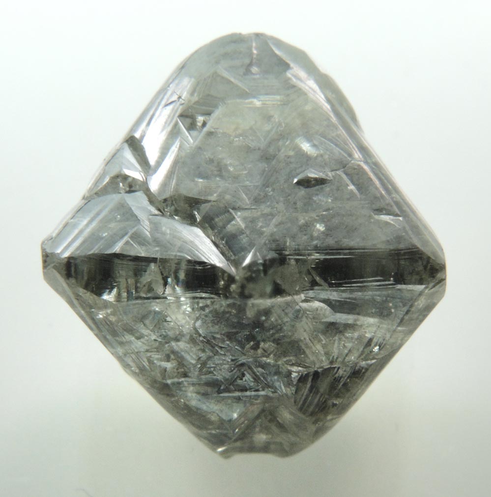 Diamond 26.52 carat gray octahedral crystal from Republic of Sakha, Siberia, Russia