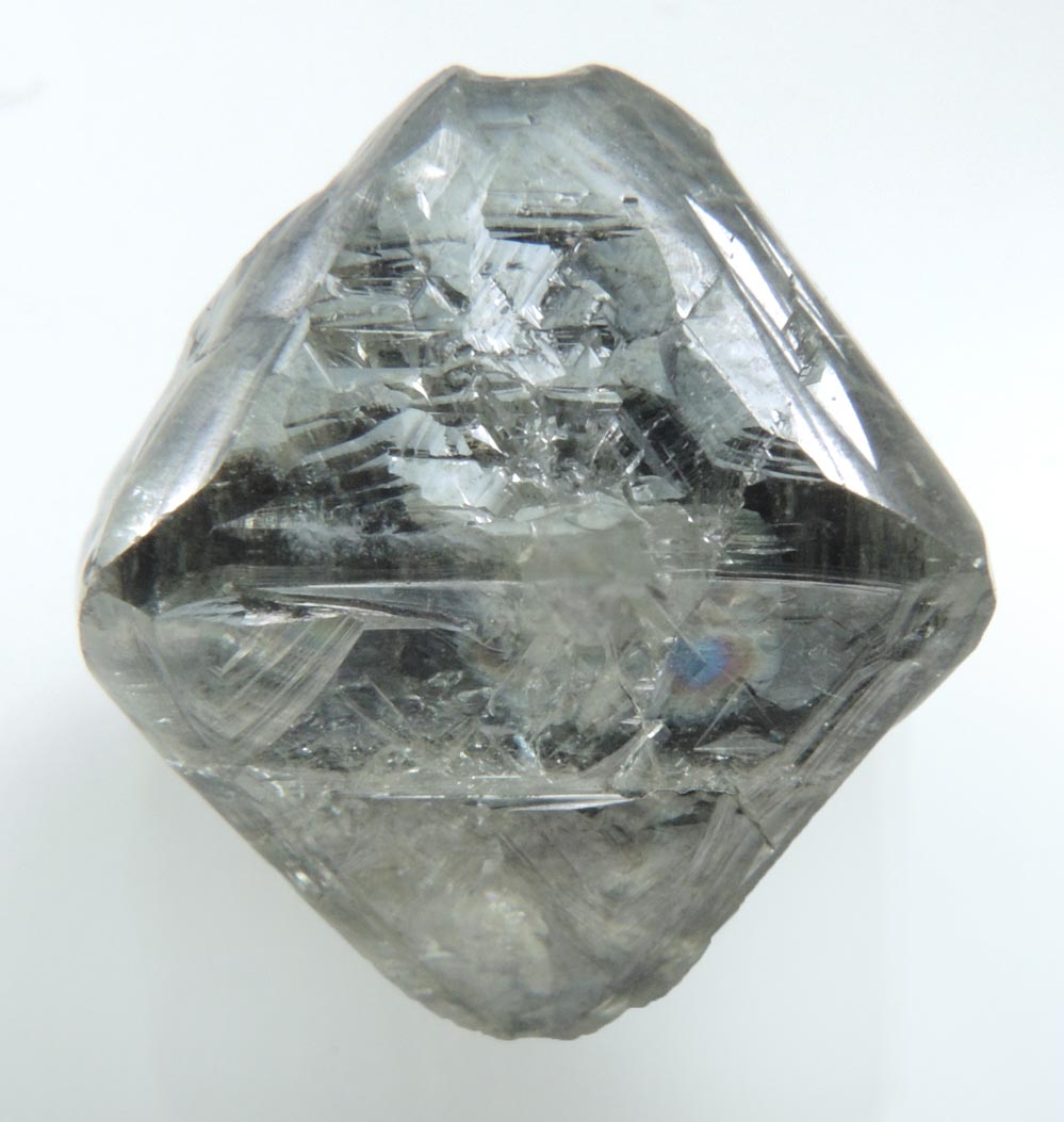 Diamond 26.52 carat gray octahedral crystal from Republic of Sakha, Siberia, Russia