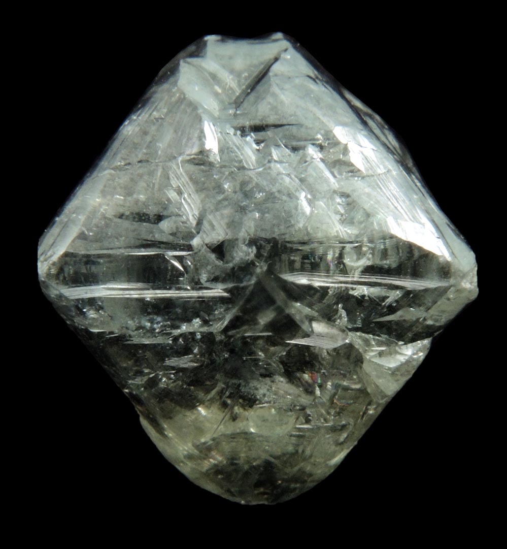 Diamond 26.52 carat gray octahedral crystal from Republic of Sakha, Siberia, Russia