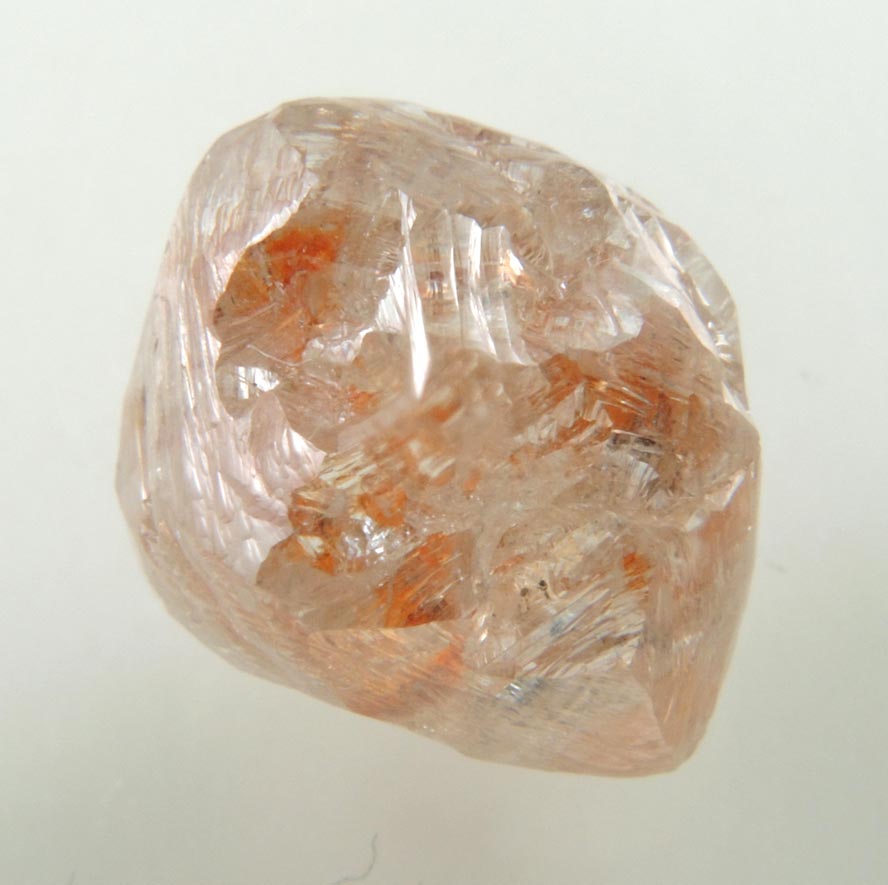 Diamond (7.32 carat fancy red-brown octahedral crystal) from Mirny, Sakha (Yakutia) Republic, Siberia, Russia