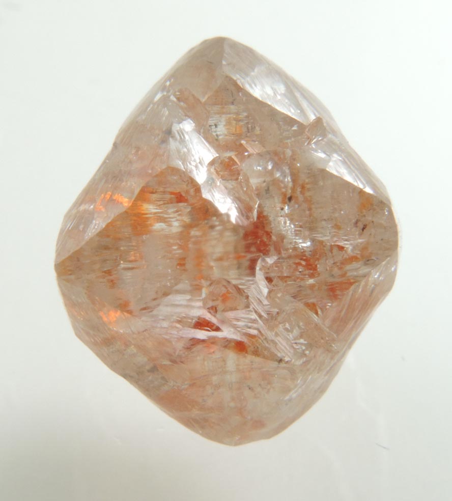 Diamond (7.32 carat fancy red-brown octahedral crystal) from Mirny, Sakha (Yakutia) Republic, Siberia, Russia