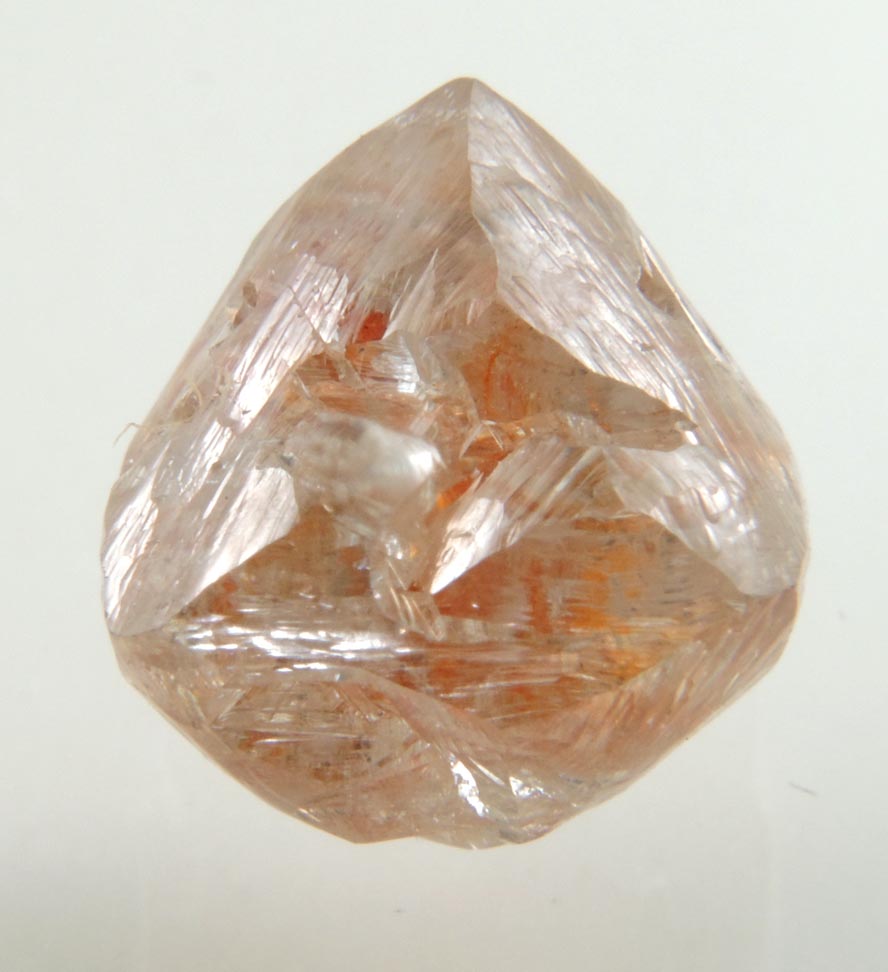 Diamond (7.32 carat fancy red-brown octahedral crystal) from Mirny, Sakha (Yakutia) Republic, Siberia, Russia