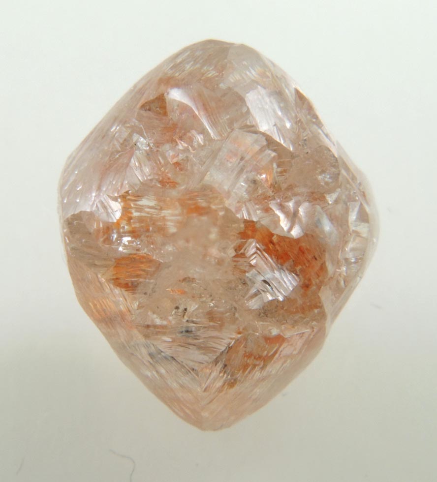 Diamond (7.32 carat fancy red-brown octahedral crystal) from Mirny, Sakha (Yakutia) Republic, Siberia, Russia