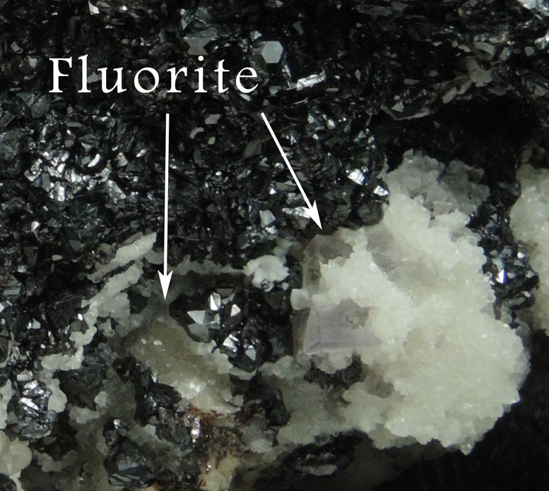 Sphalerite, Fluorite, Pyrite over Dolomite from Dodds Pocket, Smallcleugh Mine, Nenthead, Alston Moor, Cumbria, England