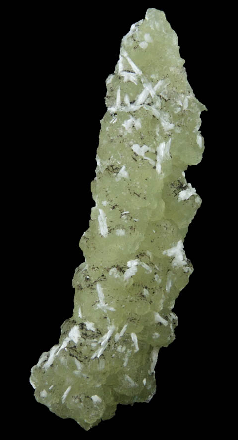 Laumontite on Prehnite pseudomorph after Anhydrite from Upper New Street Quarry, Paterson, Passaic County, New Jersey