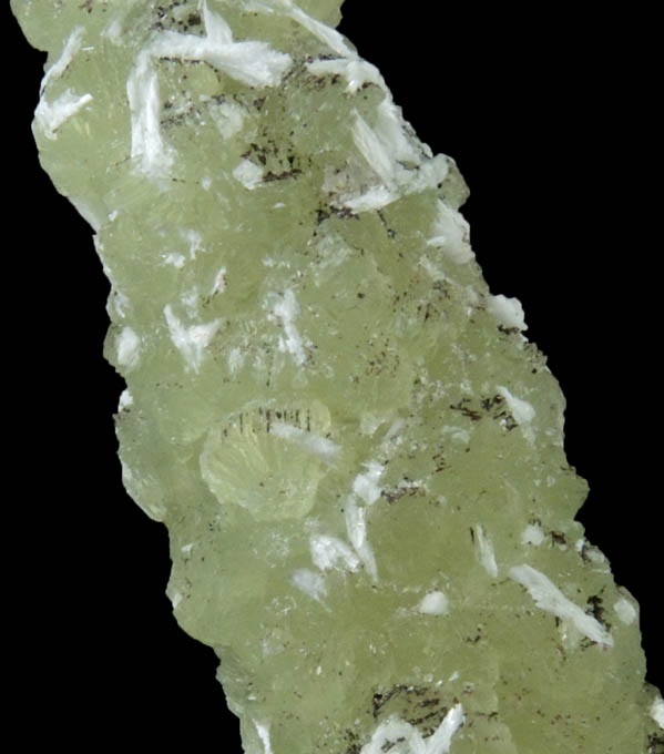 Laumontite on Prehnite pseudomorph after Anhydrite from Upper New Street Quarry, Paterson, Passaic County, New Jersey