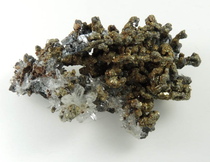 Acanthite, Chalcopyrite, Quartz from Guanajuato Silver Mining District, Guanajuato, Mexico