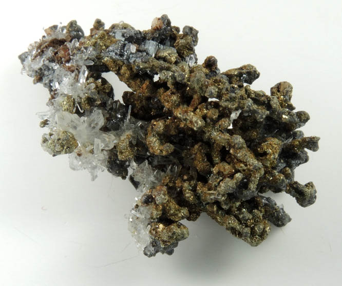 Acanthite, Chalcopyrite, Quartz from Guanajuato Silver Mining District, Guanajuato, Mexico