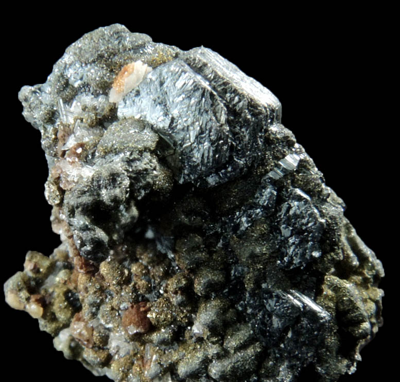Polybasite, Acanthite, Chalcopyrite from Guanajuato Silver Mining District, Guanajuato, Mexico