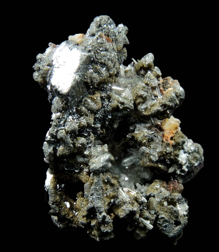 Polybasite, Acanthite, Chalcopyrite from Guanajuato Silver Mining District, Guanajuato, Mexico