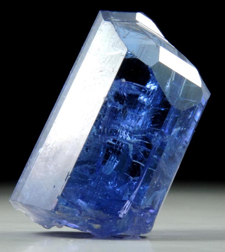 Tanzanite Crystal (blue gem variety of the mineral Zoisite) from Karo Mine, Merelani Hills, western slope of Lelatama Mountains, Arusha Region, Tanzania (Type Locality for Tanzanite)