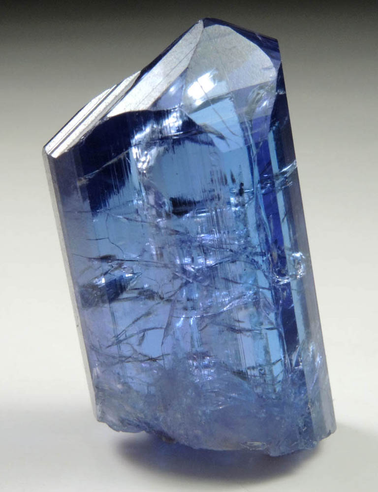 Tanzanite Crystal (blue gem variety of the mineral Zoisite) from Karo Mine, Merelani Hills, western slope of Lelatama Mountains, Arusha Region, Tanzania (Type Locality for Tanzanite)