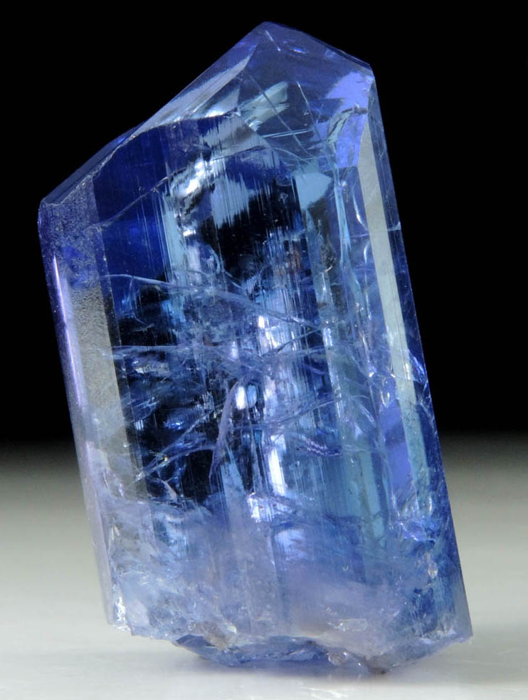 Tanzanite Crystal (blue gem variety of the mineral Zoisite) from Karo Mine, Merelani Hills, western slope of Lelatama Mountains, Arusha Region, Tanzania (Type Locality for Tanzanite)