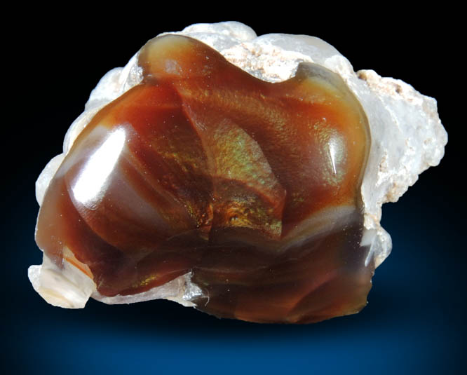 Quartz var. Fire Agate from Calvillo, Aguascalientes, Mexico