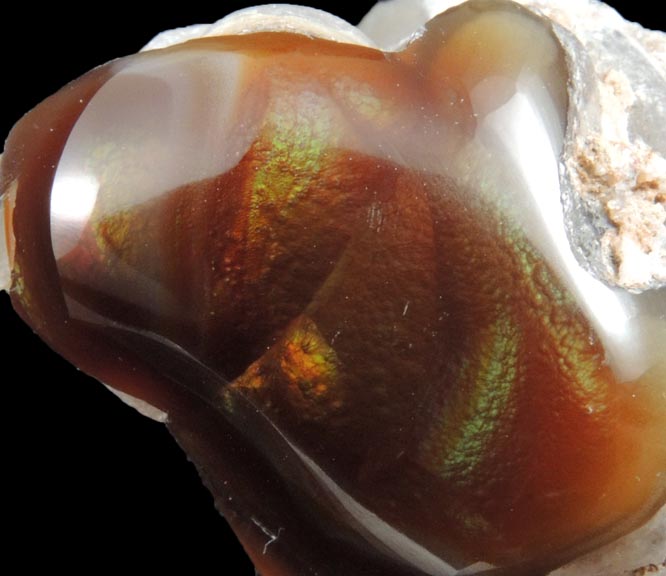 Quartz var. Fire Agate from Calvillo, Aguascalientes, Mexico