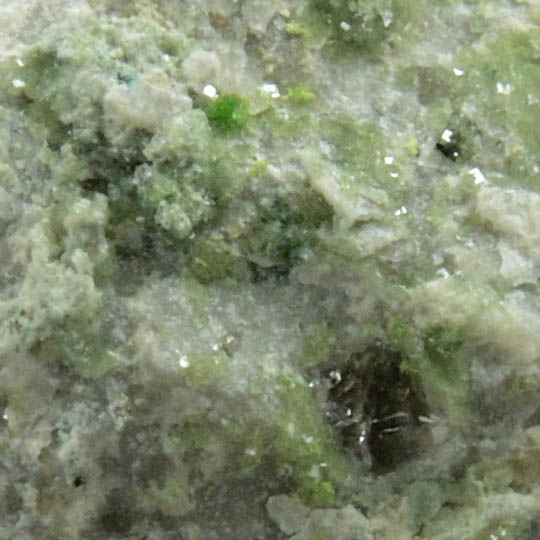 Pharmacosiderite and Arthurite from Majuba Hill, Pershing County, Nevada