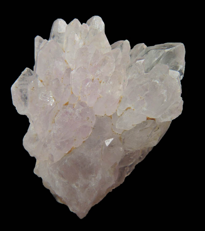 Quartz var. Rose Quartz crystals from Alto da Pitorra, Laranjeiras, Galilia, Minas Gerais, Brazil