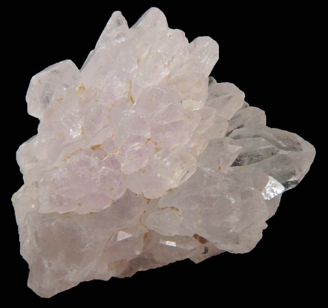 Quartz var. Rose Quartz crystals from Alto da Pitorra, Laranjeiras, Galilia, Minas Gerais, Brazil