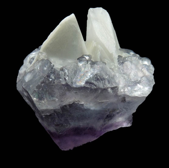 Fluorite with Calcite from railroad cut near Thomaston Dam, Litchfield County, Connecticut