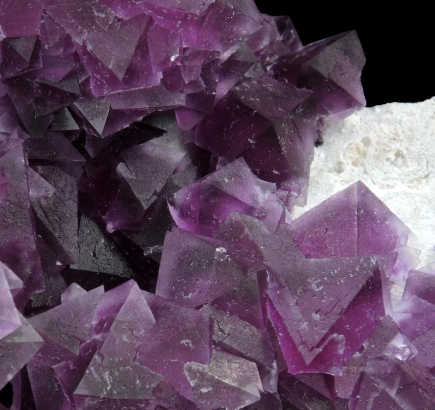 Fluorite over Quartz from De'an Mine, Wushan, Jiangxi Province, China