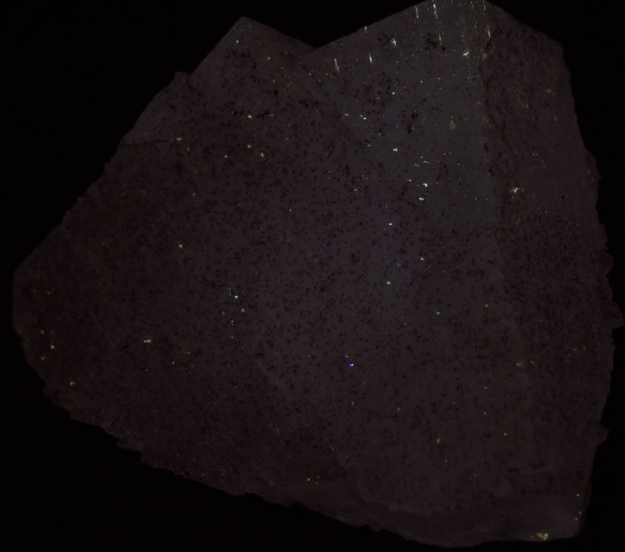 Photo below under shortwave ultraviolet illumination of Fluorite from Elmwood Mine, Carthage, Smith County, Tennessee Fluorite from Elmwood Mine, Carthage, Smith County, Tennessee