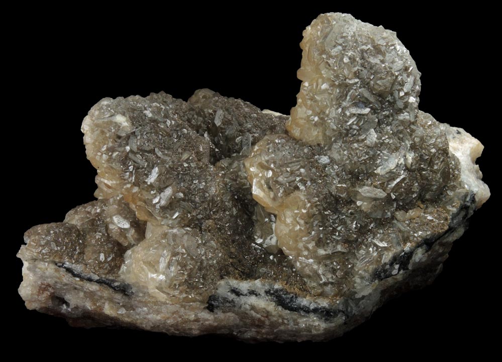 Smithsonite pseudomorphs after unknown with Galena inclusions from Tsumeb Mine, Otavi-Bergland District, Oshikoto, Namibia