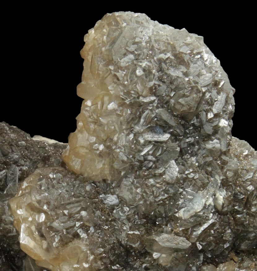 Smithsonite pseudomorphs after unknown with Galena inclusions from Tsumeb Mine, Otavi-Bergland District, Oshikoto, Namibia