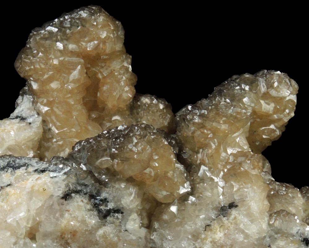 Smithsonite pseudomorphs after unknown with Galena inclusions from Tsumeb Mine, Otavi-Bergland District, Oshikoto, Namibia