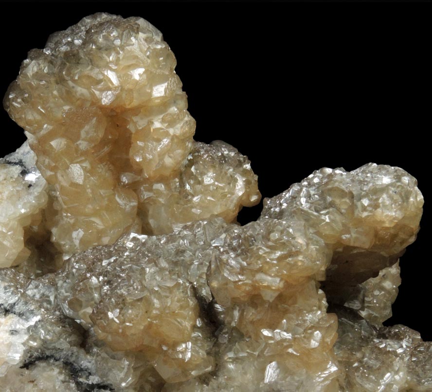 Smithsonite pseudomorphs after unknown with Galena inclusions from Tsumeb Mine, Otavi-Bergland District, Oshikoto, Namibia