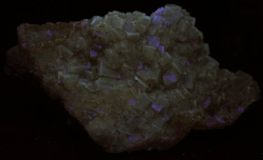 Fluorite with minor Pyrite from Moscona Mine, Solis, Villabona District, Asturias, Spain