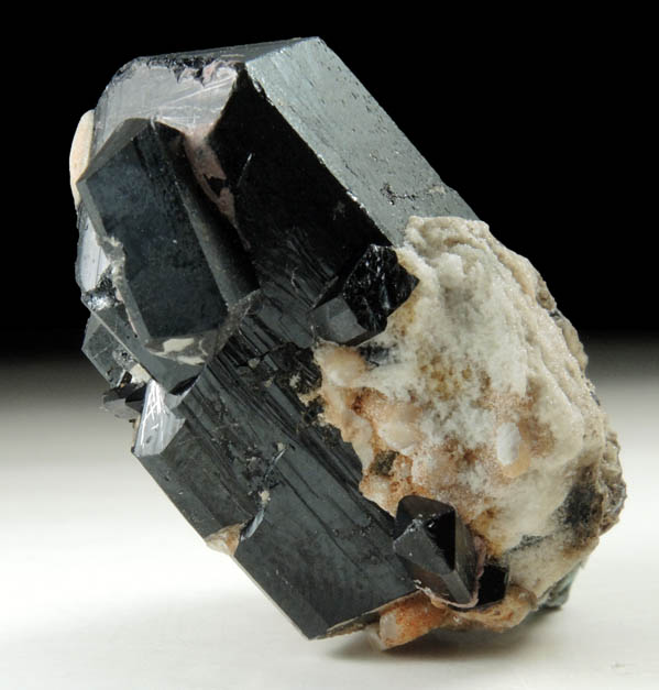 Ilvaite on Quartz from Laxey Mine, South Mountain District, Owyhee County, Idaho