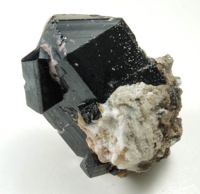 Ilvaite on Quartz from Laxey Mine, South Mountain District, Owyhee County, Idaho