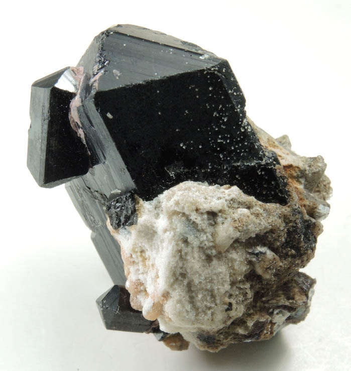 Ilvaite on Quartz from Laxey Mine, South Mountain District, Owyhee County, Idaho