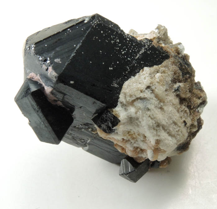 Ilvaite on Quartz from Laxey Mine, South Mountain District, Owyhee County, Idaho